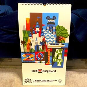 Disney 2014 12 month attraction calendar poster